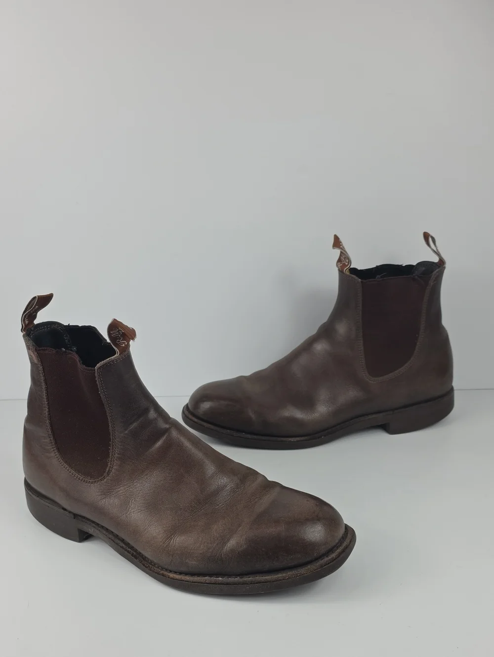 R.M. Williams Comfort Brown Leather Craftsman Chelsea Boots Size 12